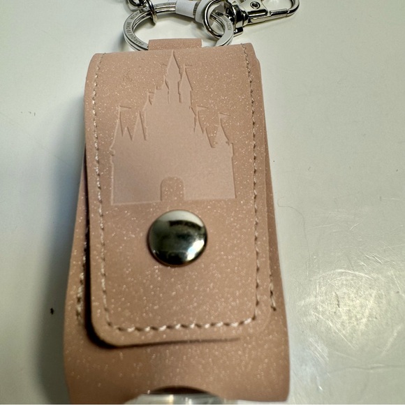 NWT. Disney Cinderella Castle Magical Place Sanitizer 1oz Keychain bag charm. - Picture 2 of 14